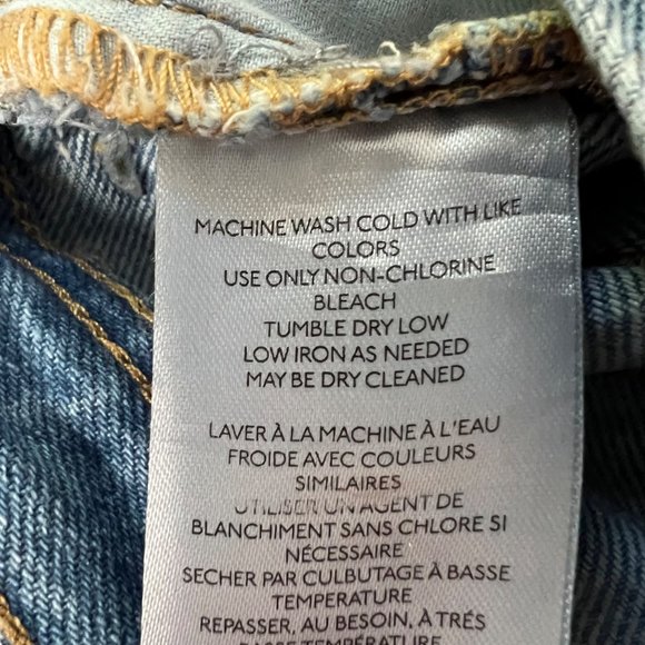 Free People We The Free Womens Maggie Mid Rise Straight Leg Jeans Frayed size 24 - Picture 11 of 13